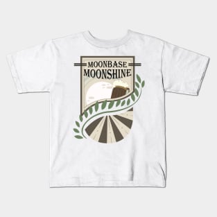 Moonbase Moonshine Vintage Beer Label Kids T-Shirt